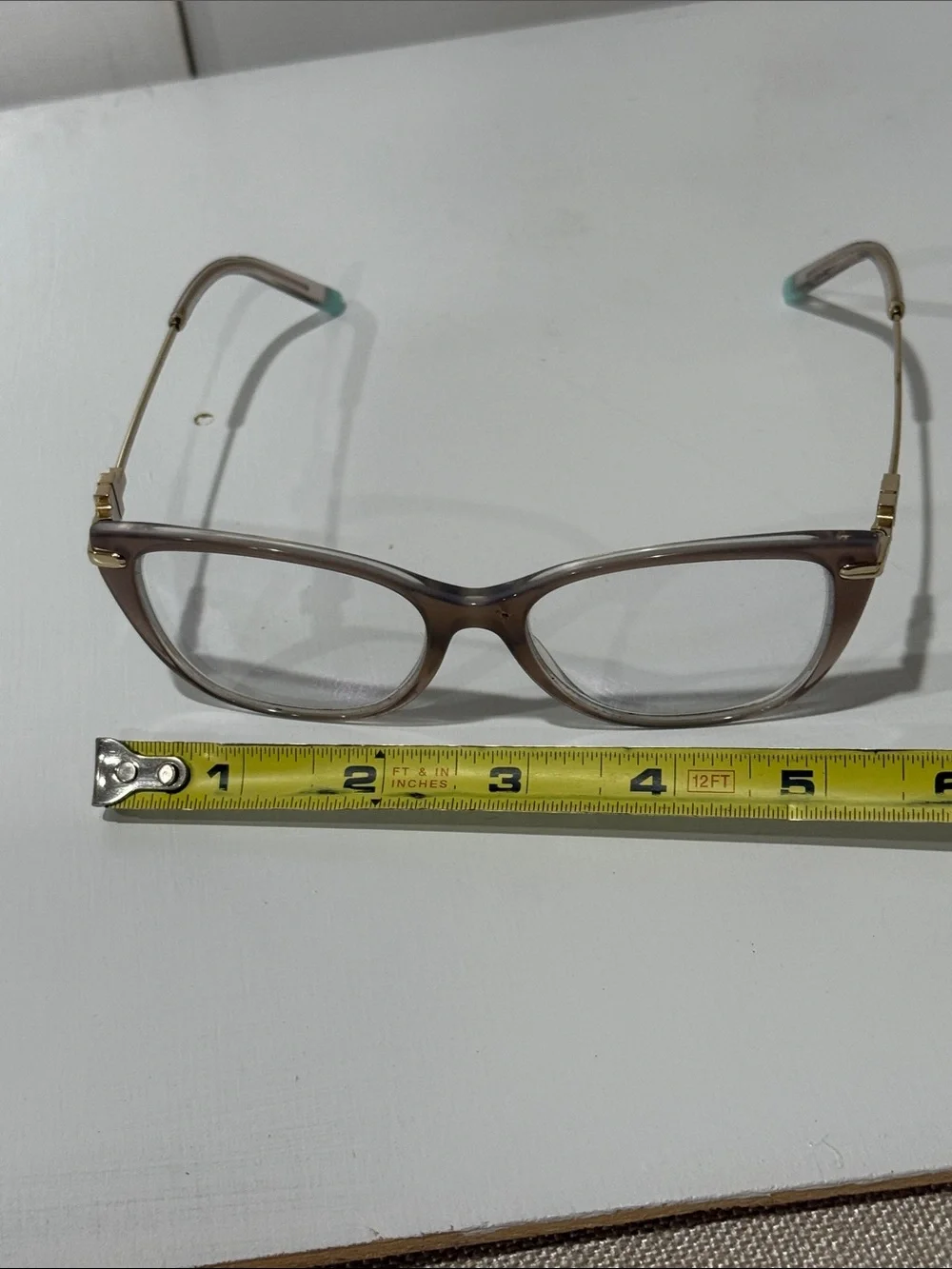 Tiffany & Co TF 2216 -8335 Satin  Champagne Eyeglass 🤓 Woman gold temples Italy
